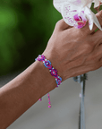 Bali Friendship Lei Bracelet - Pink Sky Blue