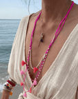 Bali Garland Necklace - Neon Pink