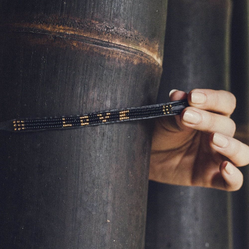 Skinny LOVE Bracelet - Black/Gold