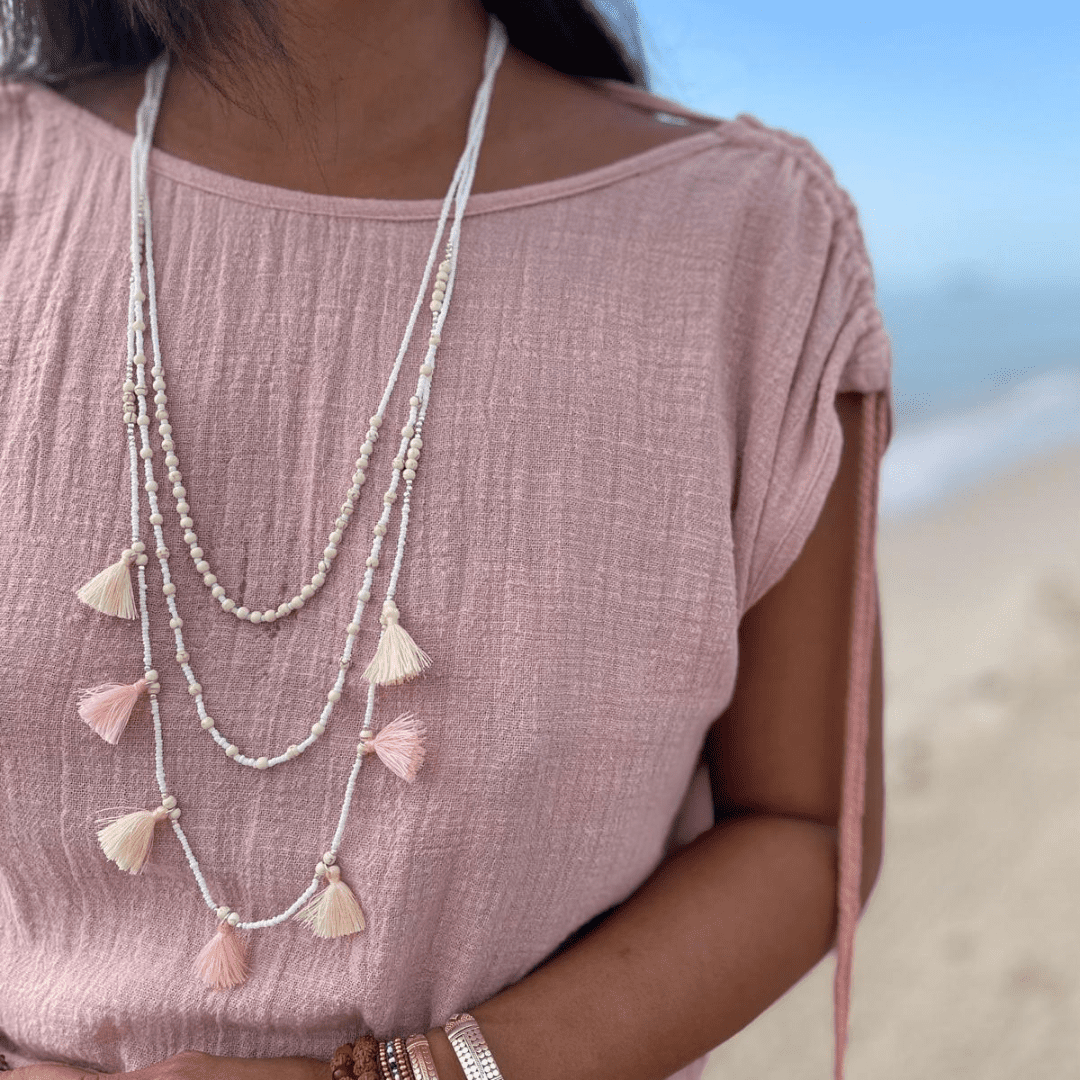 Bali Garland Necklace - White