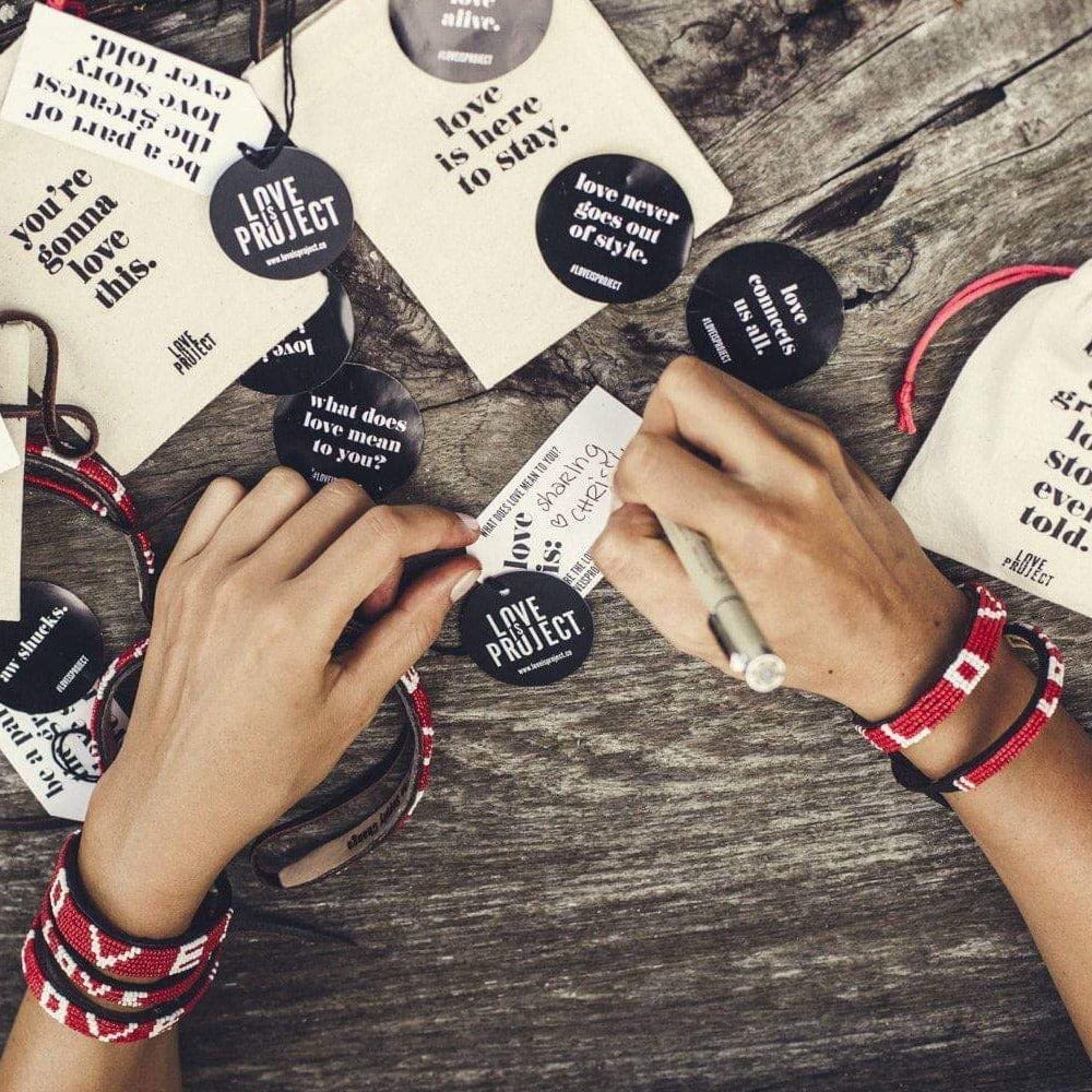 Skinny LOVE Bracelet - Black/Gold