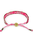 Bali Friendship Bracelet - Neon Pink & White