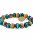 Frida Wooden Beaded Bracelet - Green
