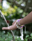 Namaste Chakra Stone Bracelet - Grape Agate