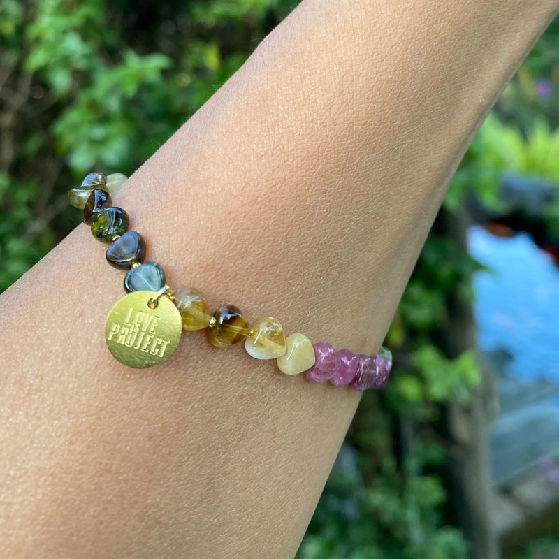 Enlighten Tourmaline Stone Stretch Bracelet Love Is Project