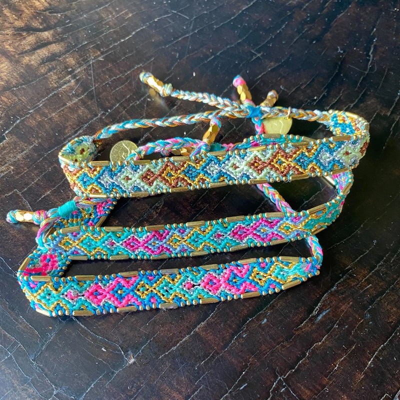 Bali Metallic Friendship Bracelet - Aqua Mist Love Is Project