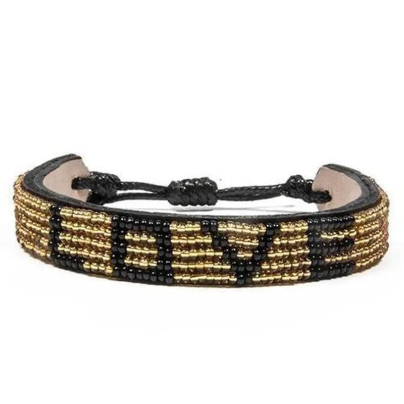LOVE Bracelet - Handmade Gold Black Bracelet | Love Is Project Love Is Project