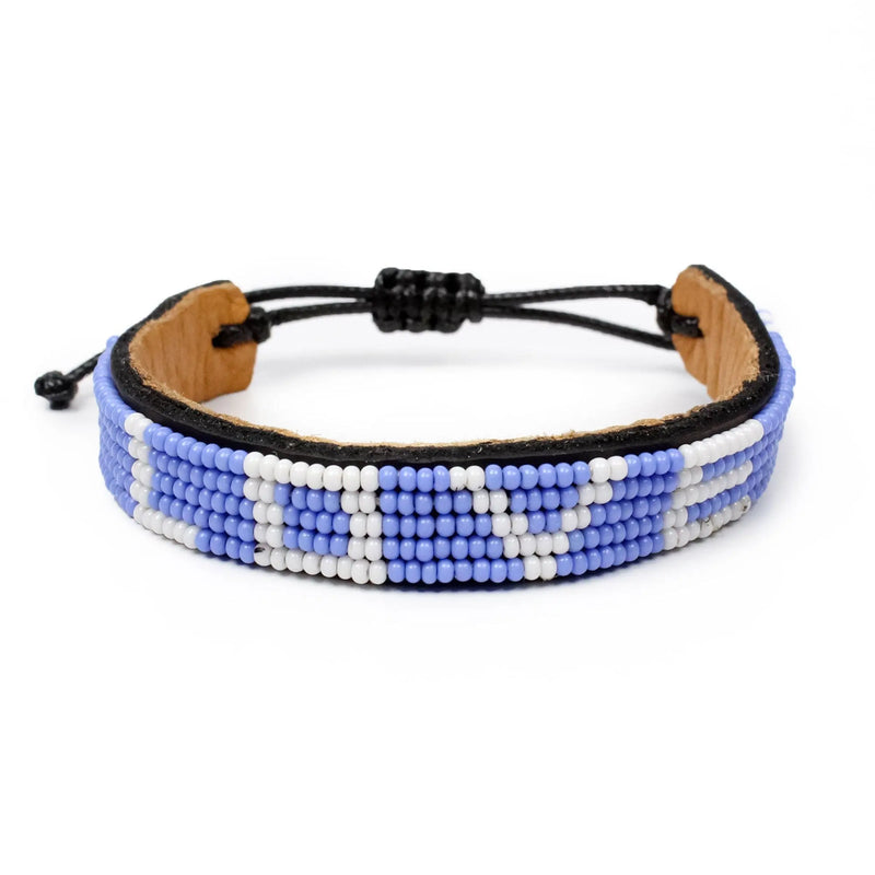 LOVE Bracelet - Azure Blue and White Love Is Project