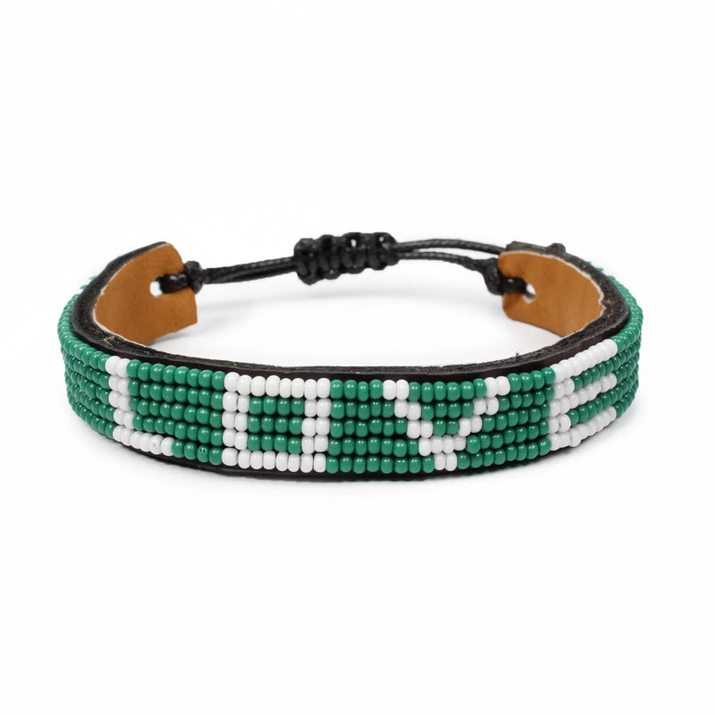 LOVE Bracelet - Green and White Love Is Project