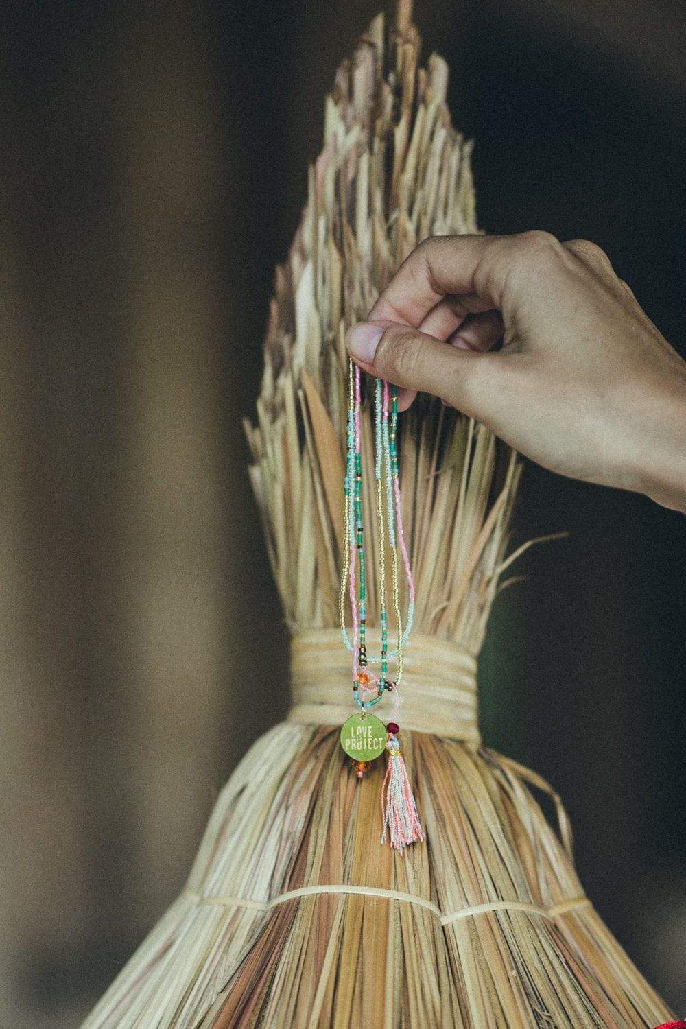 Bali UNITY Beaded Wrap/Necklace - Pink