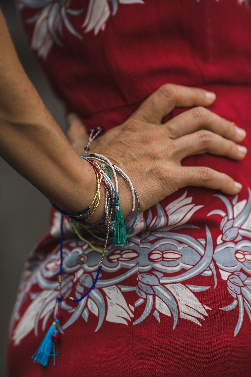 Bali UNITY Beaded Wrap/Necklace - Purple