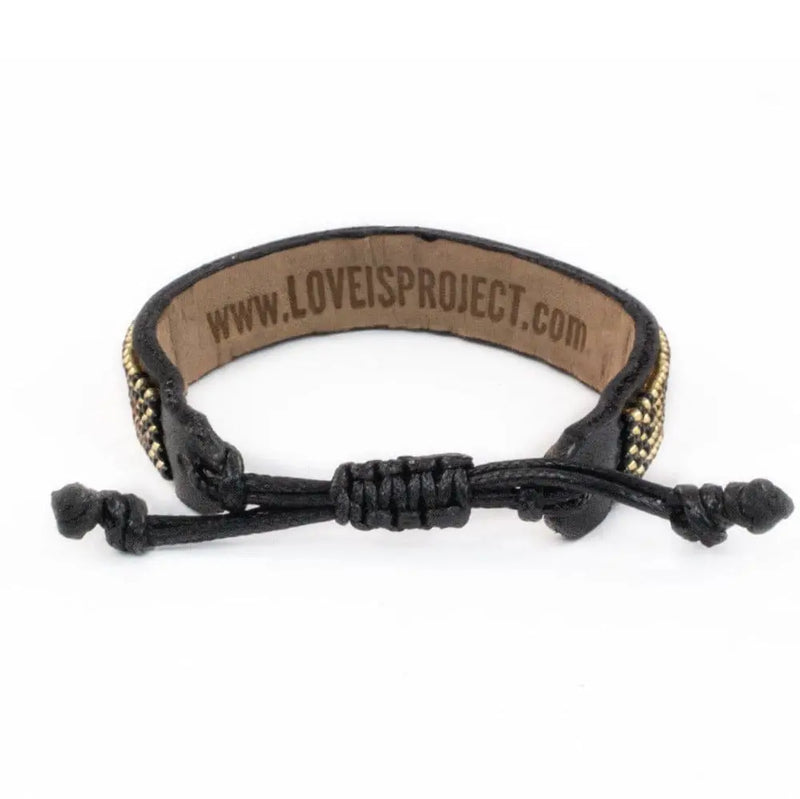 LOVE Bracelet - Handmade Gold Black Bracelet | Love Is Project Love Is Project