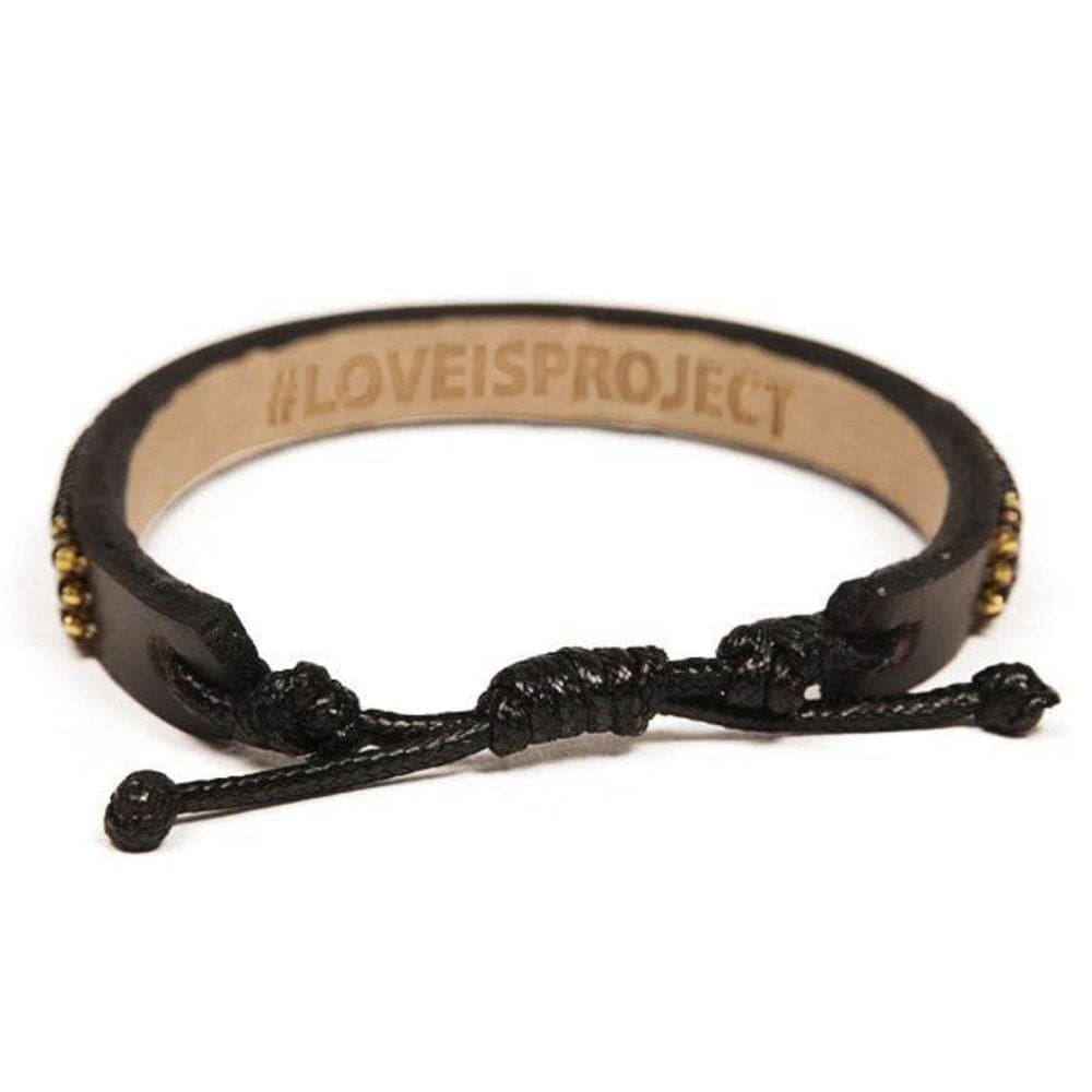 Skinny LOVE Bracelet - Black/Gold