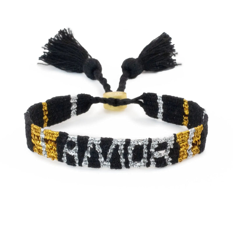 Atitlan AMOR Bracelet - Black & Gold Love Is Project