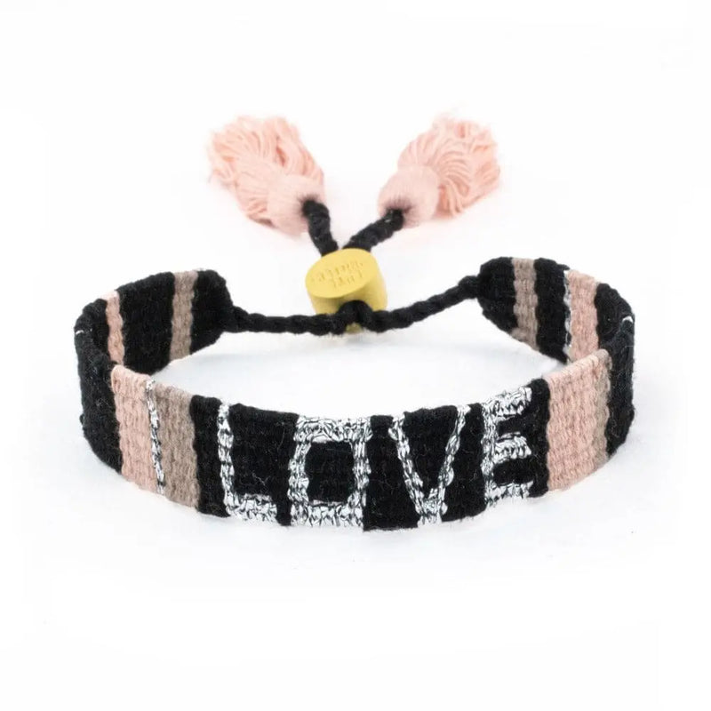 Atitlan LOVE Bracelet - Black & Neutral Love Is Project