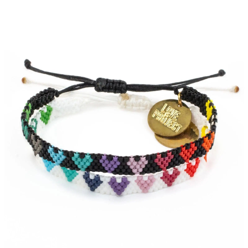 RAINBOW LOVE is LOVE Bracelets Set (of 2) Love Is Project