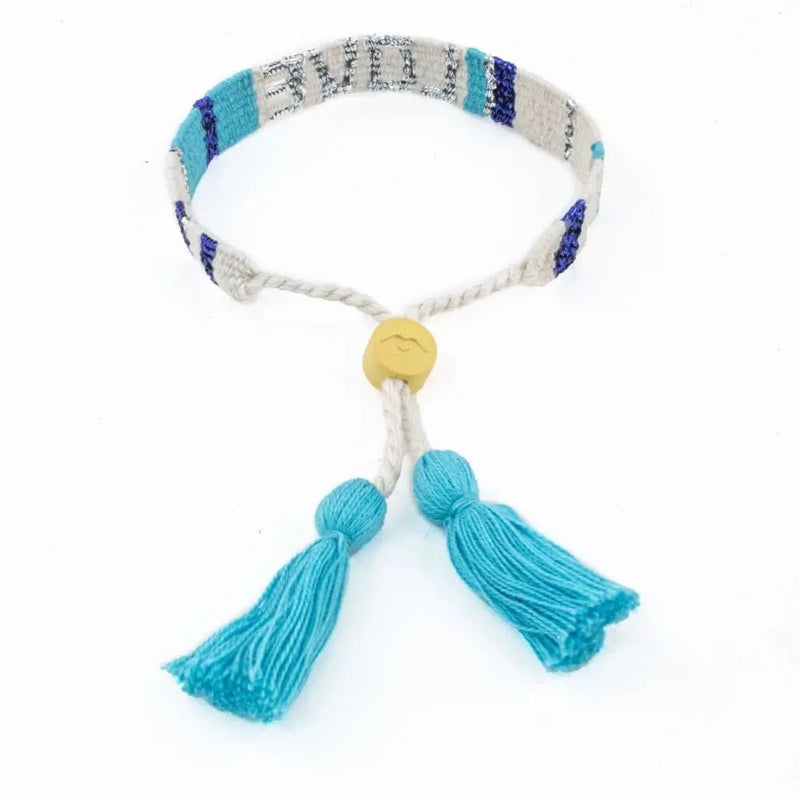 ATITLAN LOVE BRACELET - BLUE & WHITE Love Is Project