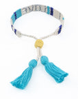ATITLAN LOVE BRACELET - BLUE & WHITE