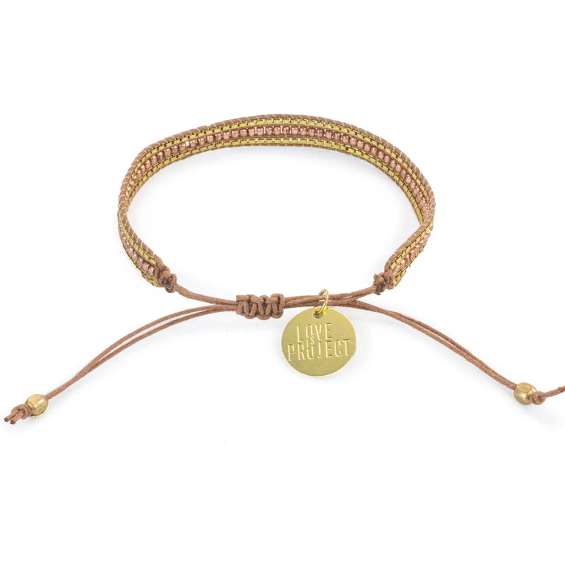 Skinny Diwali Bracelet - Gold Flame Love Is Project
