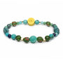 Evil Eye Recycled Glass Bracelet - Blue & Green Love Is Project