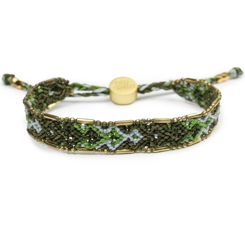 Bali Friendship Bracelet - Olive Top Gun Love Is Project