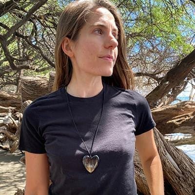 New Engravable Open Your Heart Necklace - Black