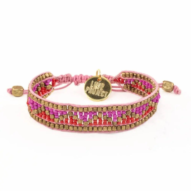 Taj Beaded Bracelet - Jaipur Pink Love Is Project