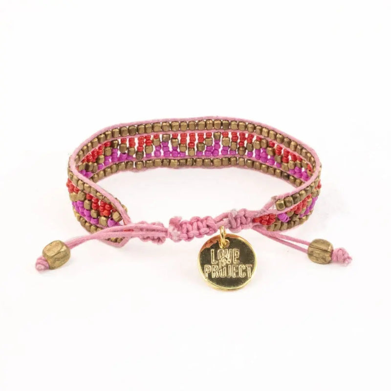 Taj Beaded Bracelet - Jaipur Pink Love Is Project