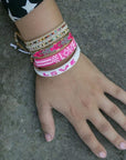 Pretty in Pink Bali Seed LOVE Bracelet