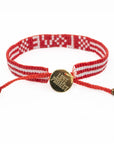 Custom Seed Bead LOVE Bracelet - Red