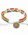 Seed Bead LOVE Bracelet - Rainbow