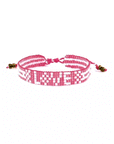 Pretty in Pink Bali Seed LOVE Bracelet