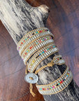 Darjeeling Necklace-Wrap Bracelet-Belt - Silver