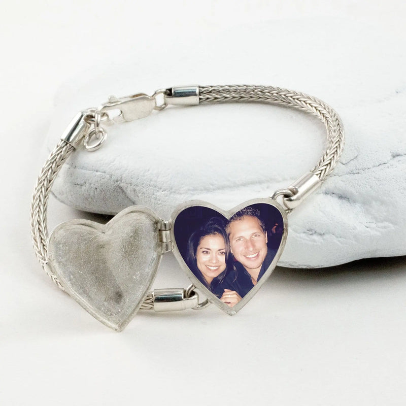 Sterling Silver Heart Locket Bracelet Love Is Project
