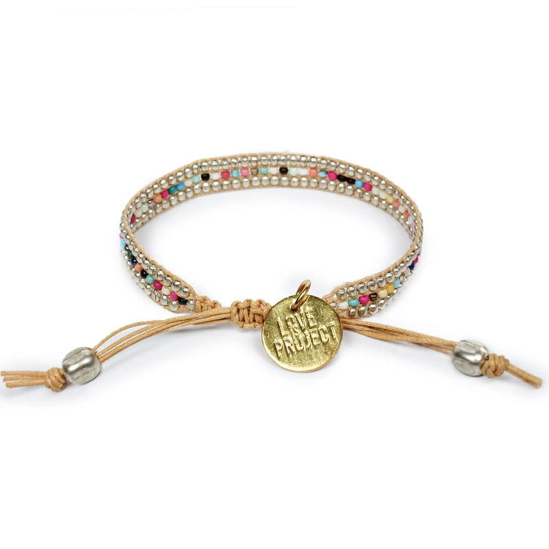 Skinny Silver Darjeeling Rainbow Bracelet Love Is Project