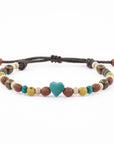 Tagua Heart Bracelet - Turquoise