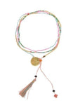 Bali UNITY Beaded Wrap/Necklace - Peach