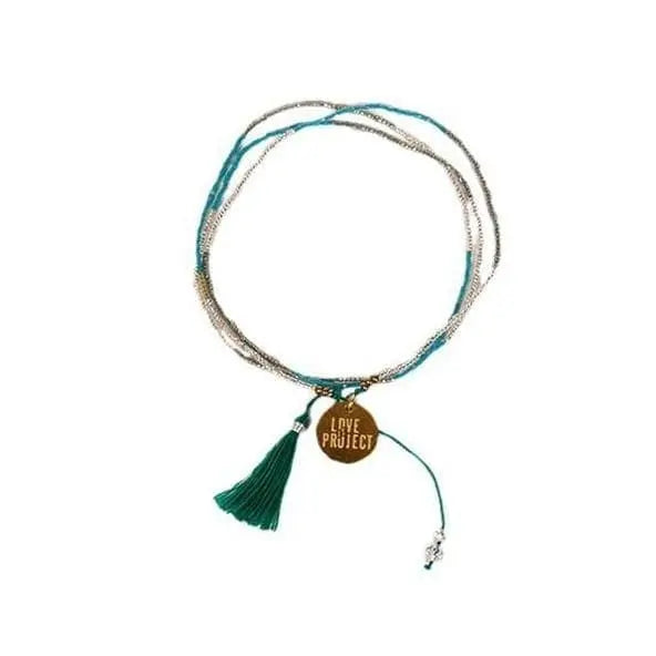 Bali UNITY Beaded Wrap/Necklace - Green Love Is Project
