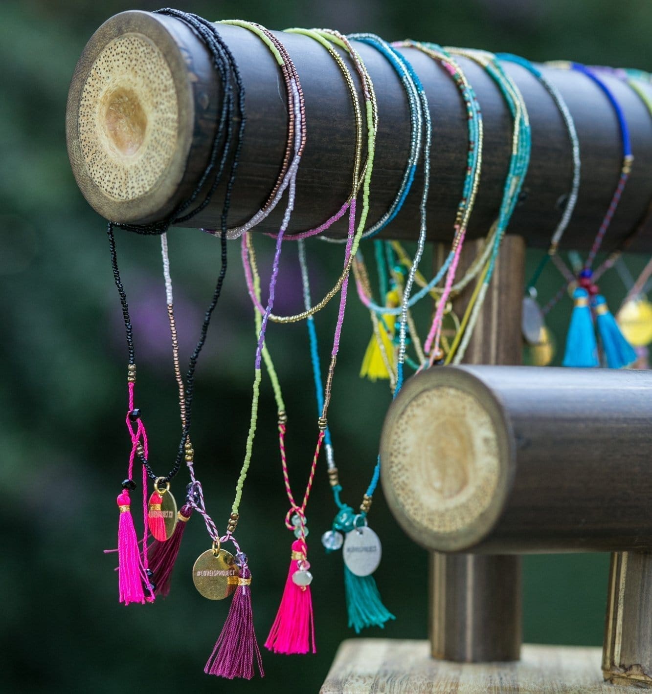 Bali UNITY Beaded Wrap/Necklace - Peach