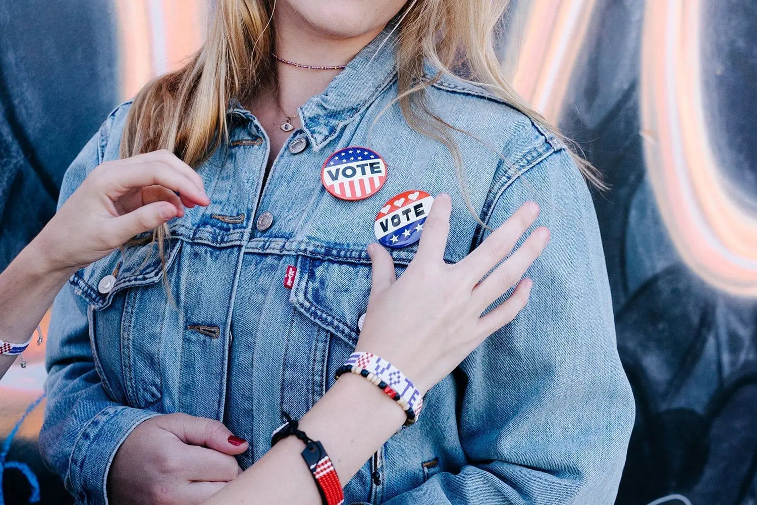 Vote Bracelet - Black/White Love Is Project