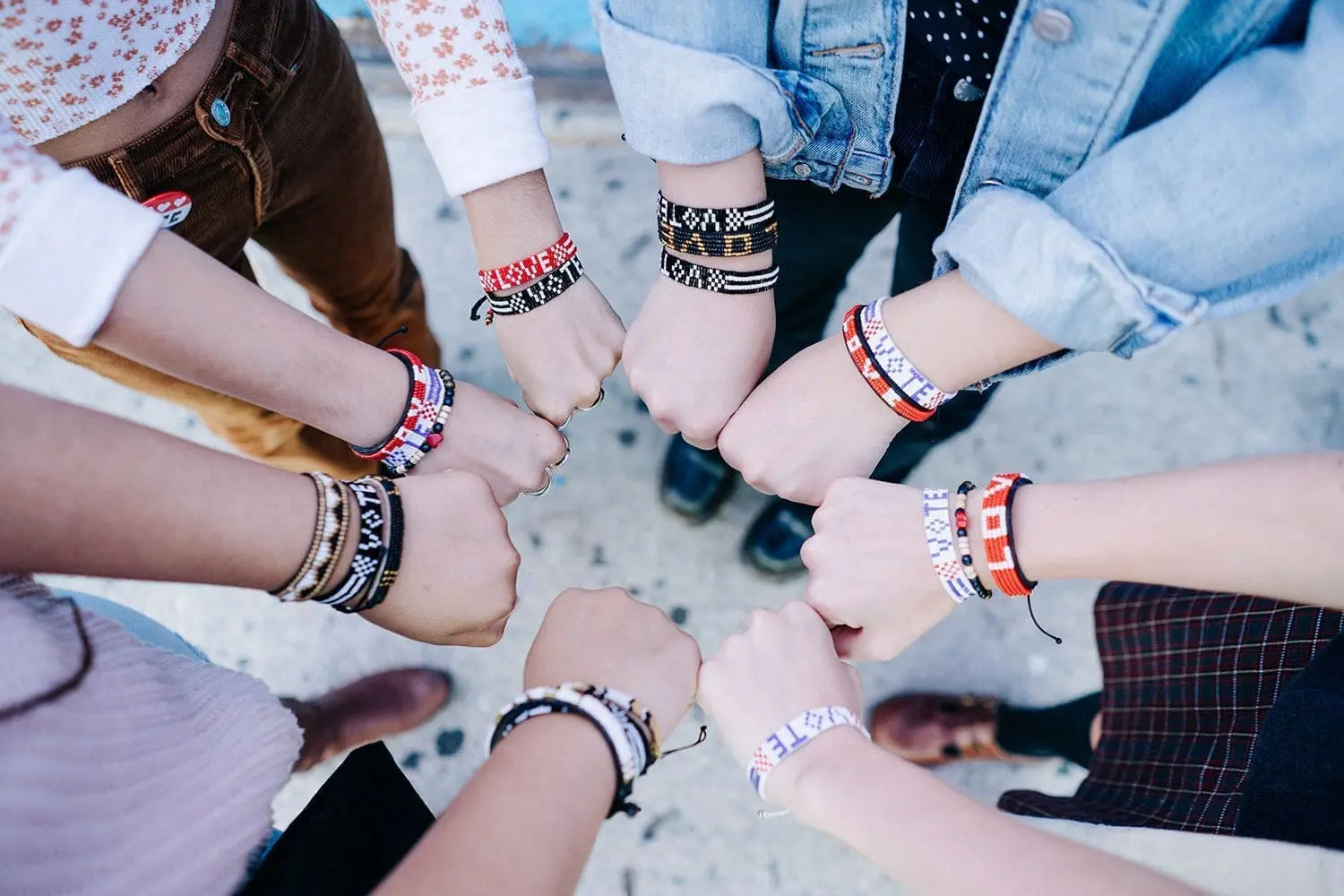 Vote Bracelet - Black/White Love Is Project