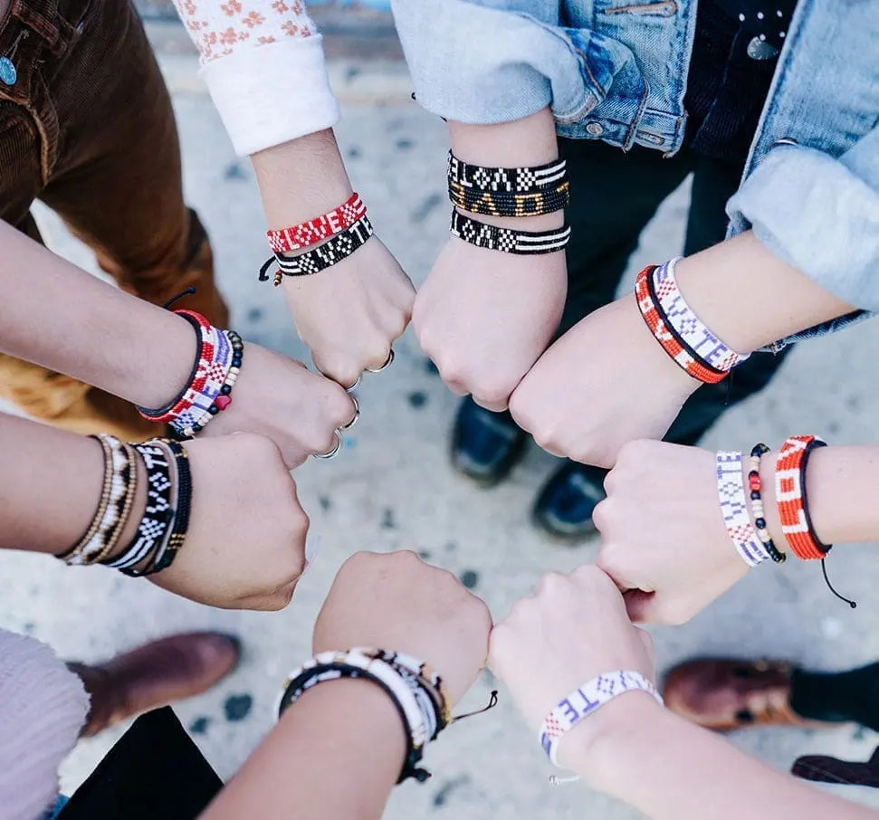 Vote Bracelet - Black/White Love Is Project