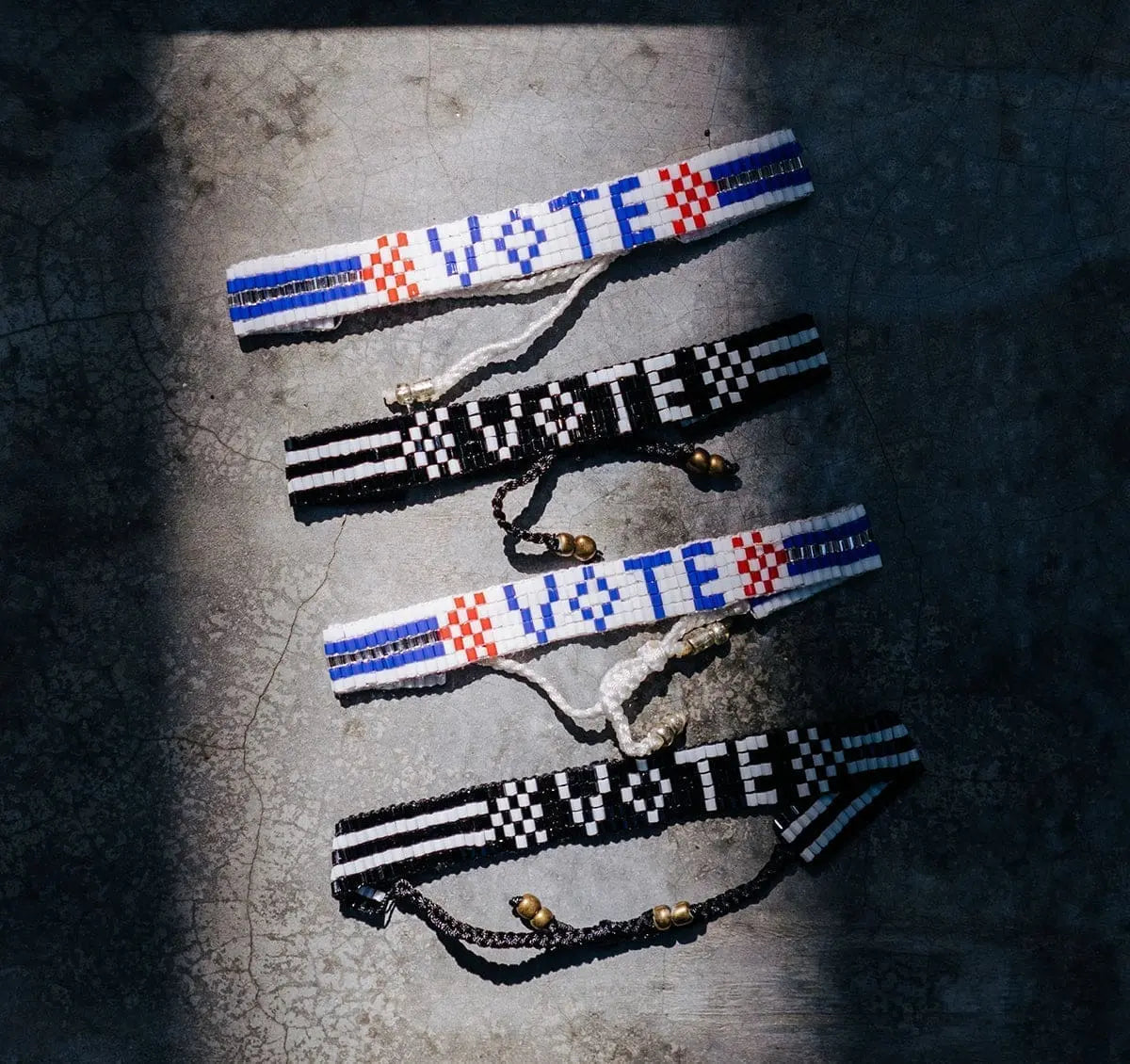 Vote Bracelet - Black/White Love Is Project