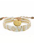 Kids' Seed Bead LOVE Bracelet - White