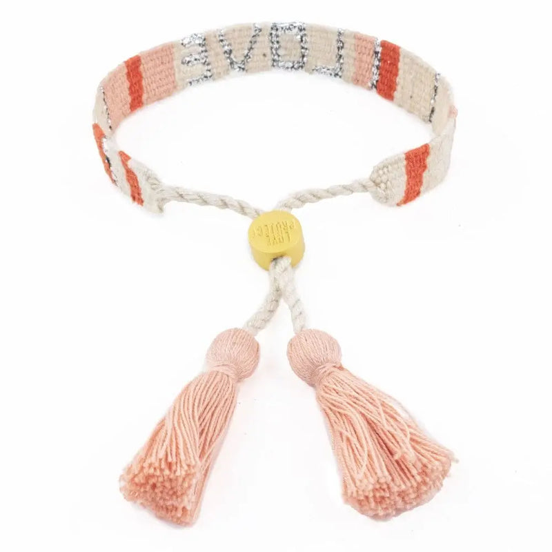 ATITLAN LOVE BRACELET - WHITE, PEACH & ORANGE Love Is Project