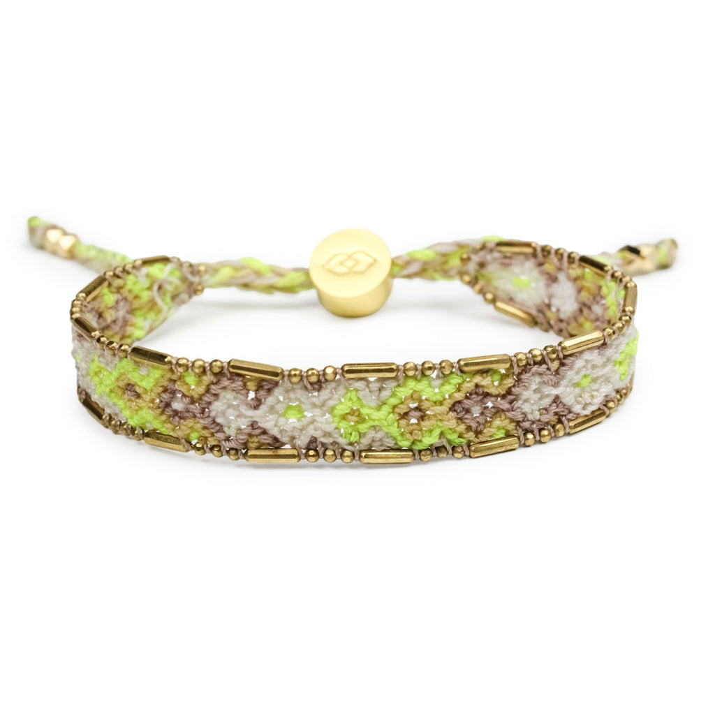 Bali Friendship Bracelet - Sherbet Lemon - Love Is Project