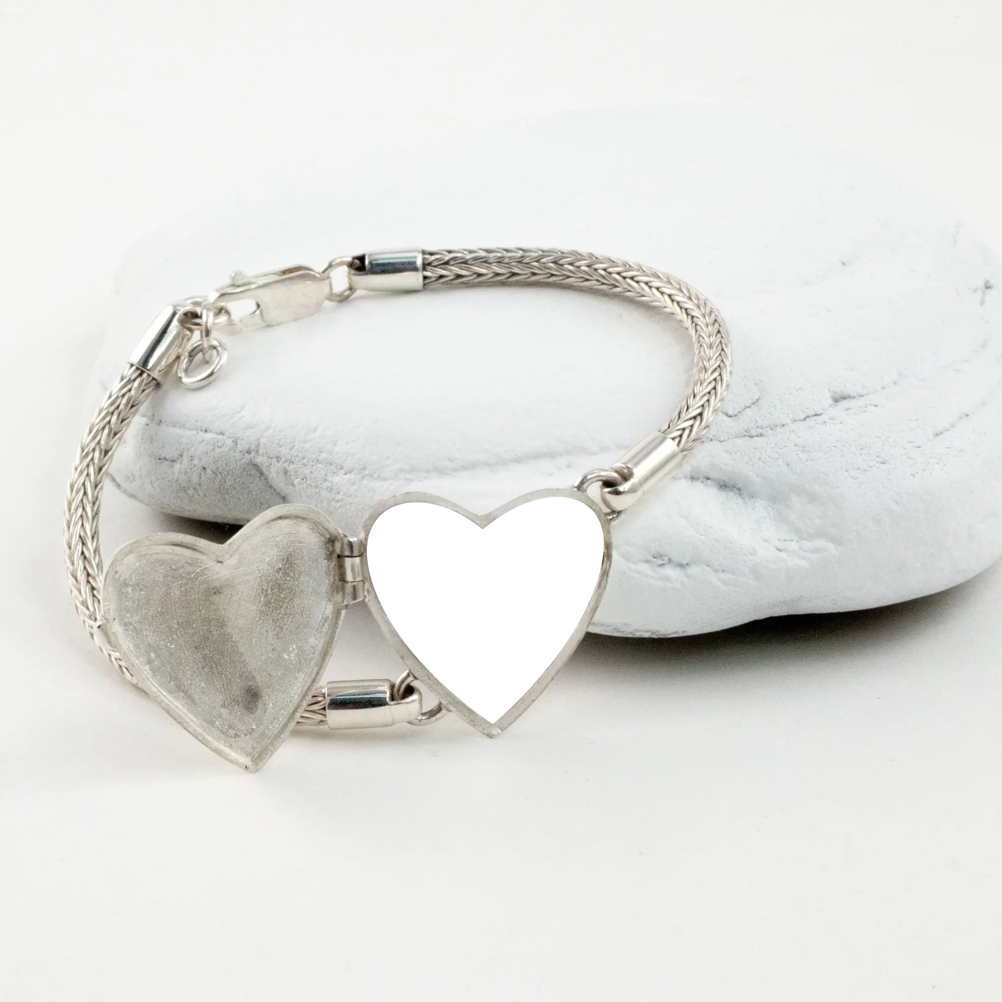 Handmade Sterling Silver Heart Locket Bracelet | Love Is Project