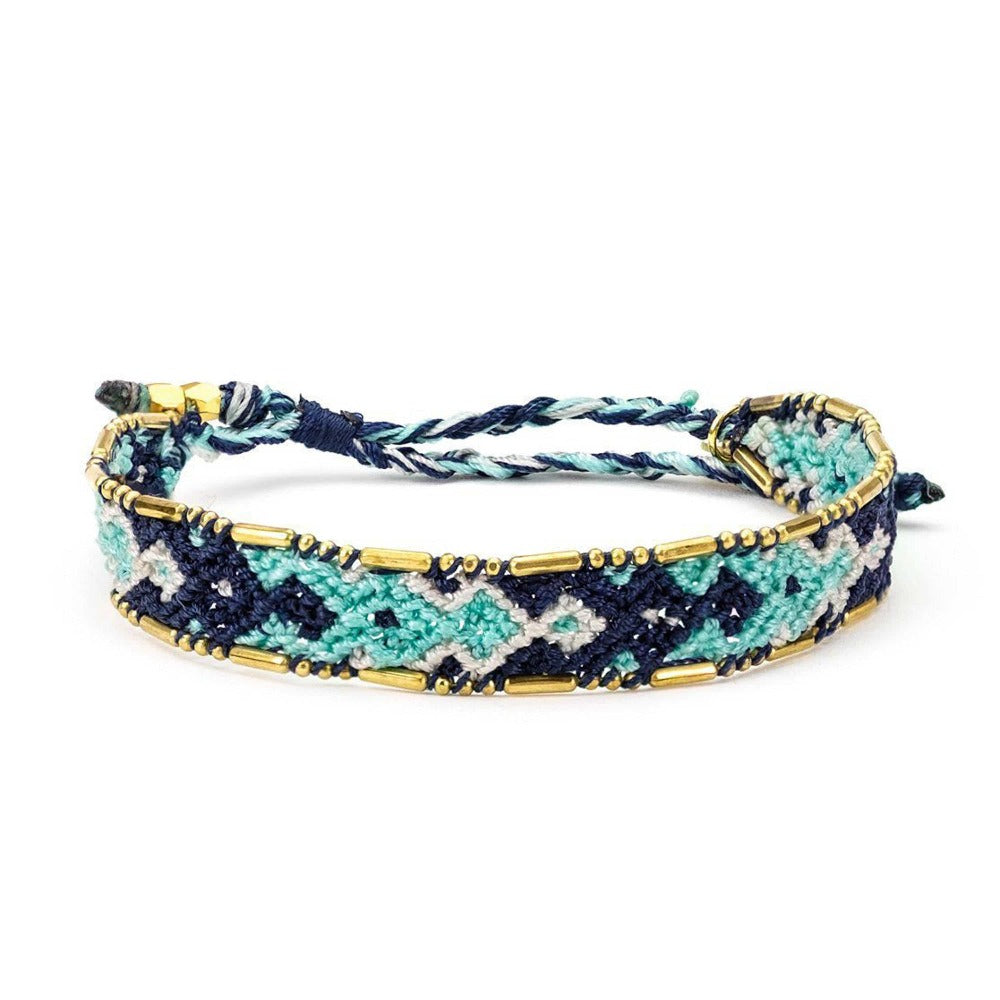 Bali Friendship Bracelet - Ocean Plunge Love Is Project woven bracelets by artisans in Indonesia. Beaded bracelets creates jobs.