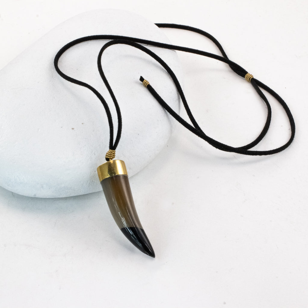 Talisman Horn Necklace - Natural - Love Is Project