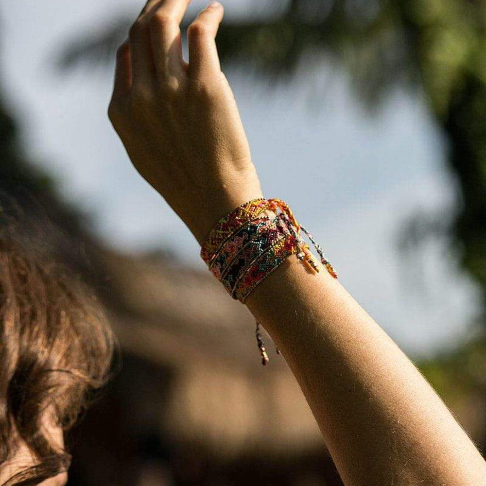 Bali Friendship Bracelets - Love Is Project woven bracelets by artisans in Indonesia. Beaded bracelets creates jobs.